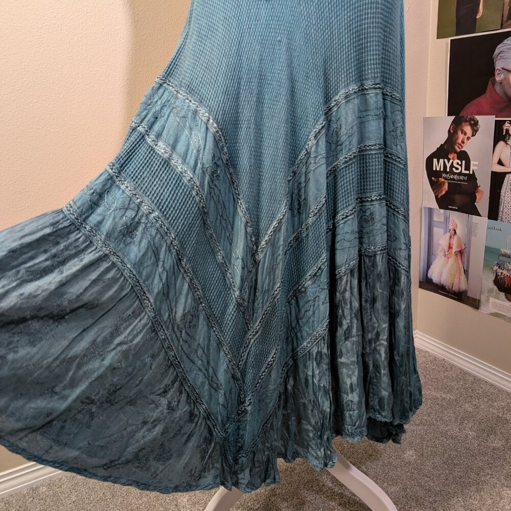 SOLD. Boho Lace up Renaissance Dress - Picture 3 of 10